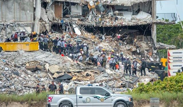 La esperanza de hallar personas con vida disminuye seis días después del derrumbe en Miami