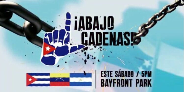 “Abajo las cadenas”: Miami pedirá libertad para Cuba, Nicaragua y Venezuela