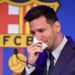 Entre lágrimas Messi anunció su despedida del Barcelona