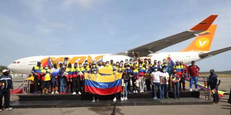 Con el alma llanera y con una alfombra roja reciben a delegación olímpica