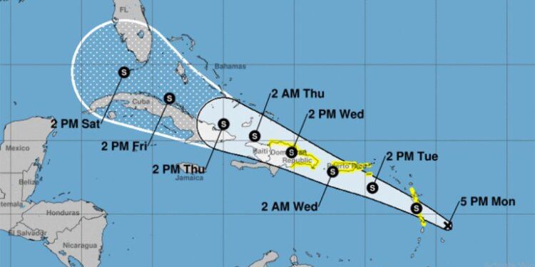 Depresión tropical, en el Caribe y camino al sur de Florida