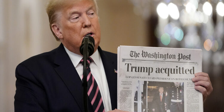 Trump demandó a The Washington Post por «acusaciones difamatorias»