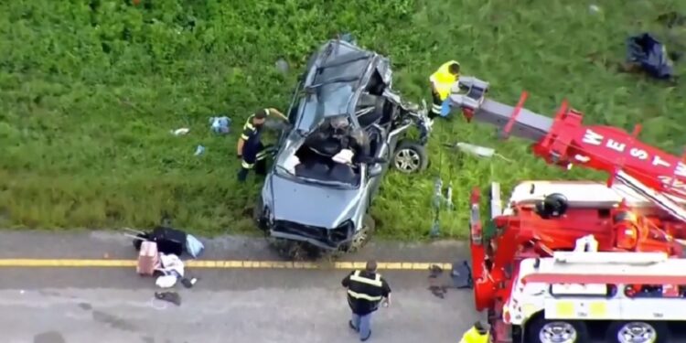 Terrible accidente en la I-75 en Weston dejó 7 heridos