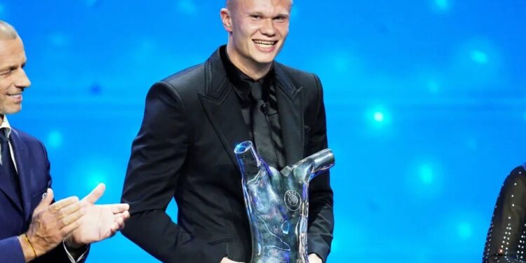 Haaland le ganó a Messi y fue elegido como el mejor futbolista del año por la UEFA