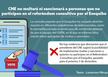 CNE no multará ni sancionará a personas que no participen en el referéndum consultivo por el Esequibo