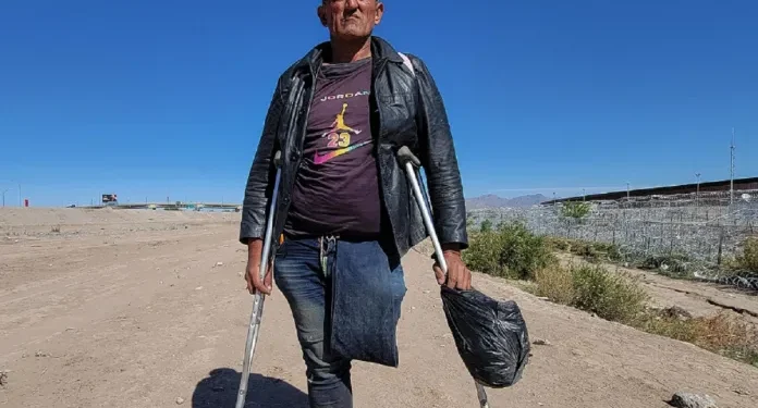 Venezolano llega con un solo pie a la frontera de México en busca de una prótesis en EE.UU