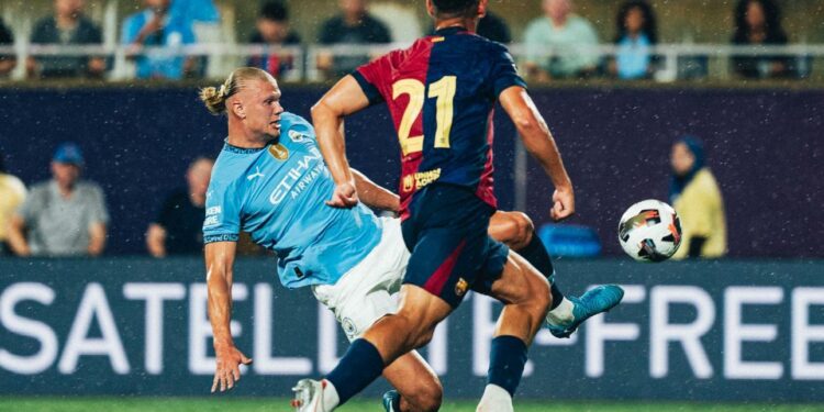 Barcelona se impone en penales 4-1 al Manchester City tras un empate2-2