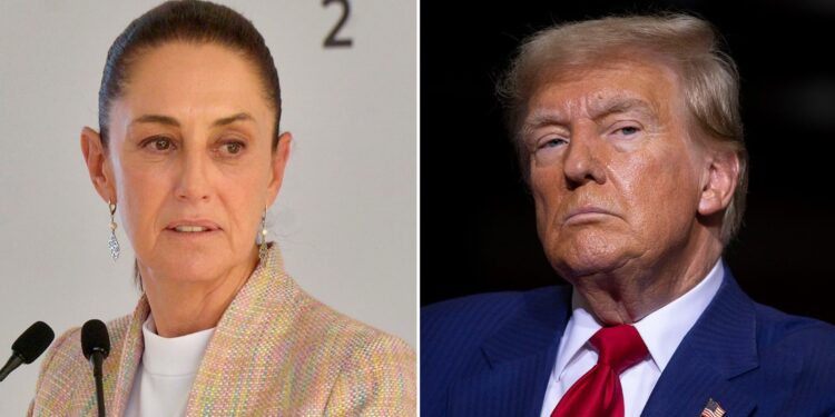 Trump amenaza a Sheinbaum con imponer un arancel del 25 % a los productos mexicanos