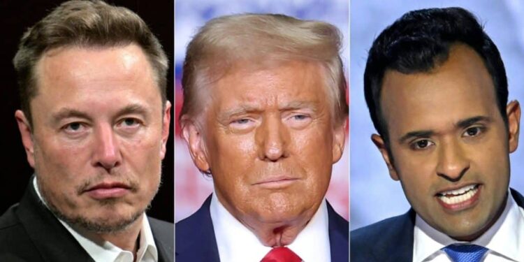 Musk y Ramaswamy los responsables del Departamento de Eficiencia Gubernamental