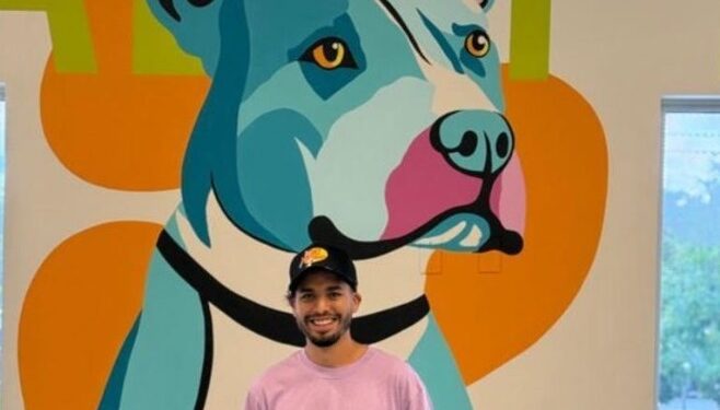 Artista de Miami honra a su musa con mural en los Servicios para Animales de Miami-Dade