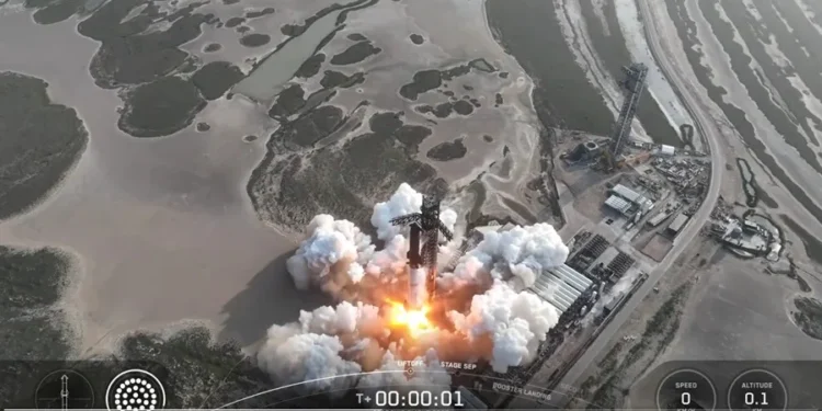 Cohete Starship llega a la órbita terrestre, se rompe y cae al Océano Índico