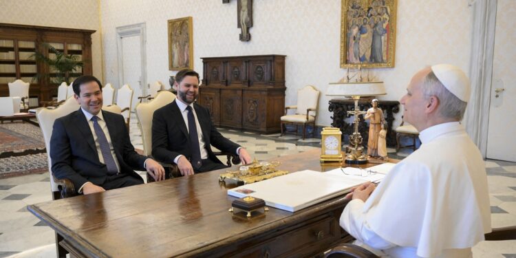 León XIV recibió a JD Vance y a Marco Rubio en el Vaticano