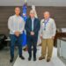 Sandy Veloz, ministro Ing. Rafael Eduardo Estrella y el Director de Relaciones institucionales de El Venezolano en RD, Luis Flores Sylva