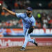Dominicano Seranthony Domínguez vistió el uniforme de Baltimore y Toronto en la doble cartelera del martes, por Eliéxser Pirela