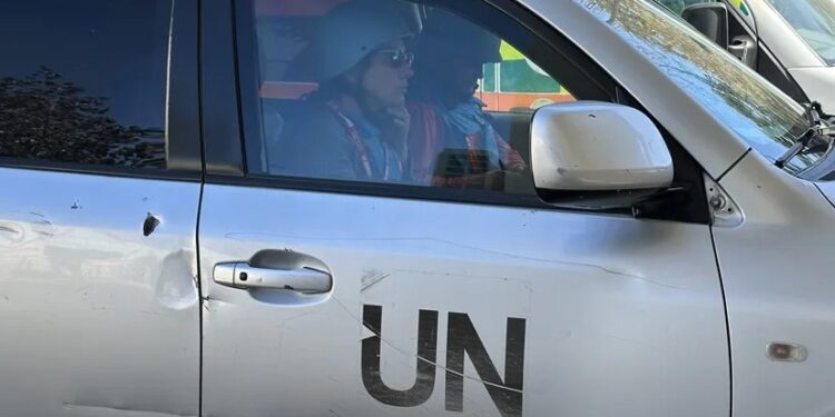 Fotografía de archivo de trabajadores de la ONU en la franja de Gaza (Gaza). EFE