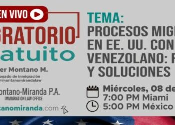 Abogado Javier Montano ofrecerá conferencia en vivo sobre procesos migratorios en EE. UU. con pasaporte venezolano